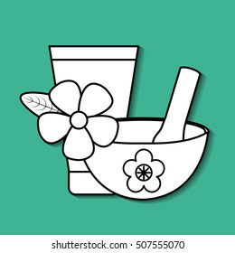natural spa center icons vector illustration design