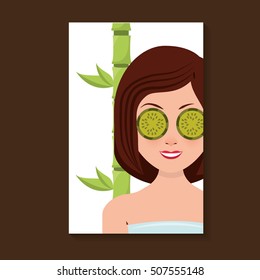 natural spa center icons vector illustration design