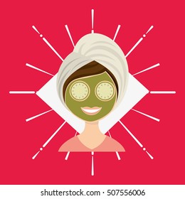 natural spa center icons vector illustration design