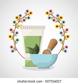 natural spa center icons vector illustration design