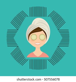 natural spa center icons vector illustration design