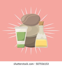 natural spa center icons vector illustration design