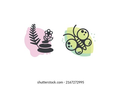 natural spa icon vector illustration 