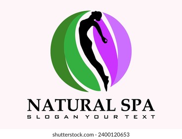 natural spa idea vector logo design