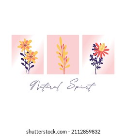 Natural Spirt typography slogan for t shirt printing, tee graphic design. 