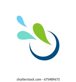 Natural Splash Water Logo Template Illustration Design. Vector EPS 10.