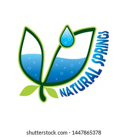 Natural Springs Simple Flat Vector Logo Template