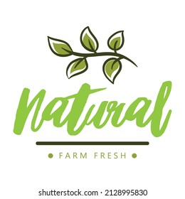 natural stamp design with leaves