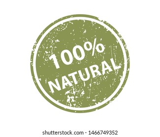 Natural stamp vector texture. Rubber cliche imprint. Web or print design element for sign, sticker, label