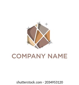 Natural stone cleaning and maintenance logo design vector. Natural stone industry logo vector image