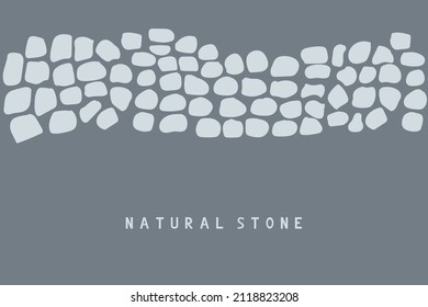Natural Stone Path. Garden Design. Vector.
