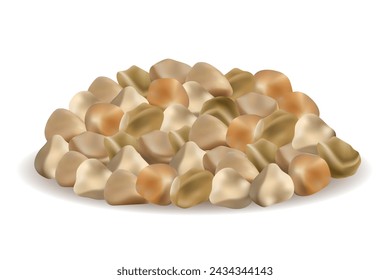 piedra natural para varios diseños ilustración vectorial aislada sobre fondo blanco