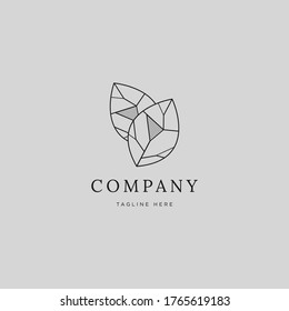 Natural Stones abstract logo design concept. Vector illustration isolated object on background