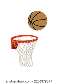 Ilustración natural del movimiento del baloncesto y del baloncesto. Vector