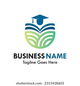 Natural student design logo template illustration