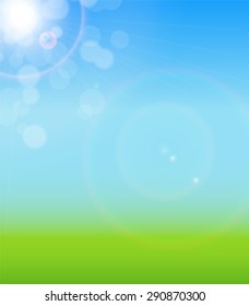 Natural Sunny Background Vector Illustration EPS10