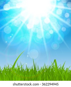 Natural Sunny Background Vector Illustration EPS10 