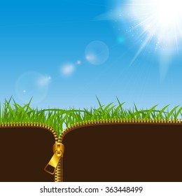 Natural Sunny Background Vector Illustration EPS10