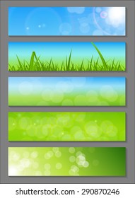 Natural Sunny Backgroundc Banner Vector Illustration EPS10