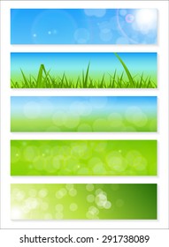 Natural Sunny Backgroundc Banner Vector Illustration EPS10