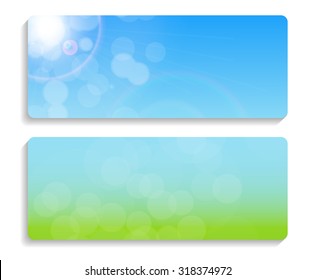 Natural Sunny Backgroundc Banner Vector Illustration EPS10
