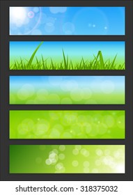 Natural Sunny Backgroundc Banner Vector Illustration EPS10