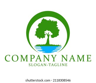 Ilustración del logotipo del vector de símbolo natural. Se puede usar para logotipos o identidades corporativas relacionadas con la naturaleza, productos orgánicos, productos ecológicos, energía reciclada y verde.