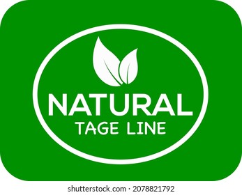 Natural Tage line vector logo or icon, Natural Tage line logo