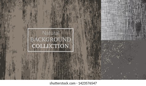 Natural texture background set Vector illustration