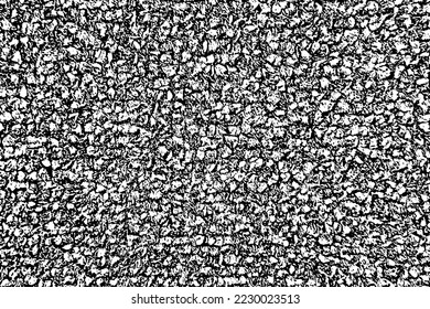 Natural texture of the carpet with fine pile. Monochrome background of the carpet surface close-up. Overlay template. Vector illustration