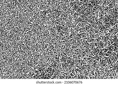 Natural texture of the frost pattern. Monochrome background of chaotic spots, stripes and noise in winter on ice. Overlay template. Vector illustration