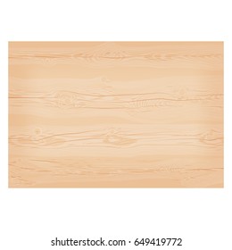 Natural textured wooden signboard with knots and cracks vector illustration