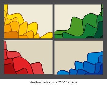 Natural Theme Background. Abstract mountain silhouettes for wall decorations, posters, flyers and other digital needs. Grass