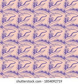 Natural themed pattern design with pictures of leaves and beautiful ornaments in matching colors