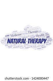 Natural Therapy word cloud. Wordcloud made with text only.