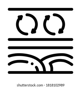 natürliche thermische Zirkulation Symbol Vektor. natürliches thermisches Umlaufzeichen. einzelne Kontursymbolgrafik