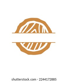 natural timber furniture brand logo, for wood shop, carpentry, woodworkers, wood working industry. Linear style. Vector illustration.