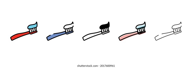 icono de tipo vector de cepillo de dientes natural