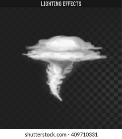 Natural Tornado Isolated  effect Realistic.  vector illustration