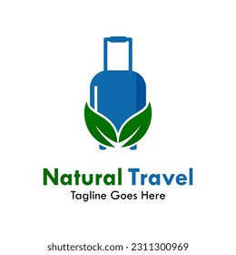 Natural travel design logo template illustration