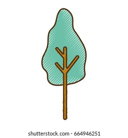 natural tree with botany icons