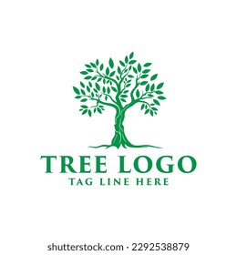 Natural Tree Creative Concept Logo Design Template
