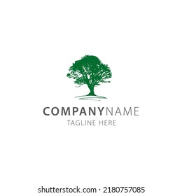 Natural Tree Green Color Logo Vector Stock Vector (Royalty Free ...