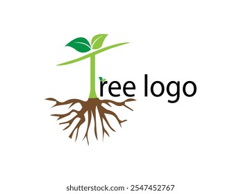 Natural Tree Logo Design – Green, Nature-Inspired with Coffee and Black Shades