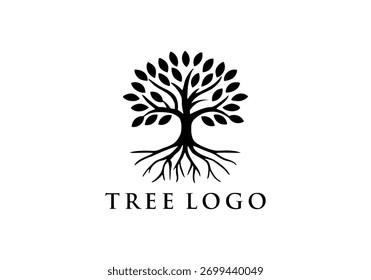 natural tree logo design vector	