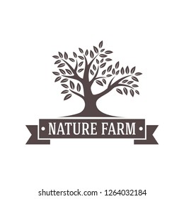 Natural Tree Logo Icon Template