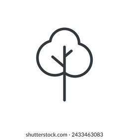 Natural Tree Vector Icon isolated on white background