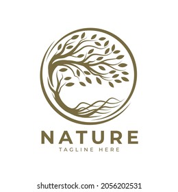 natural tree vector logo template