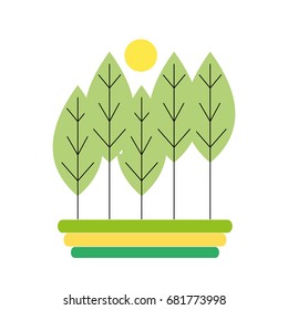 natural trees ecology with spring season
