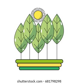 natural trees ecology with spring season